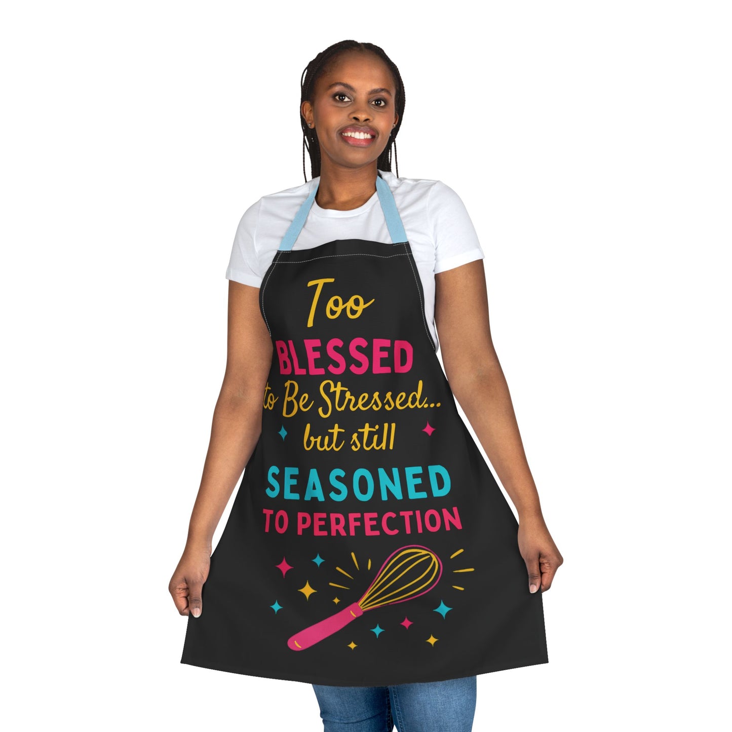 Apron, Colorful Kitchen Vibes, Too Blessed To Be Stressed | C2K2 Creations