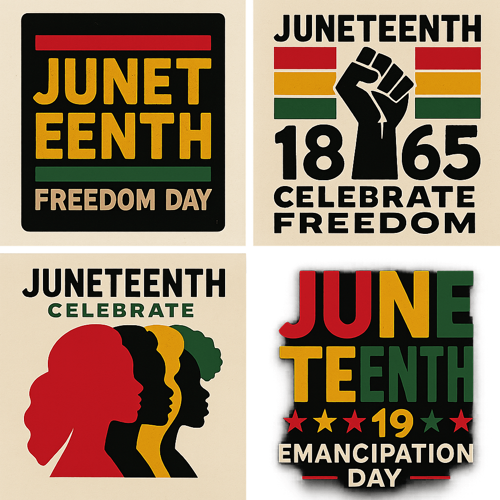 Juneteenth shirt with bold “Freedom. Legacy. Power.” message – red, black, and green – C2K2 Creations