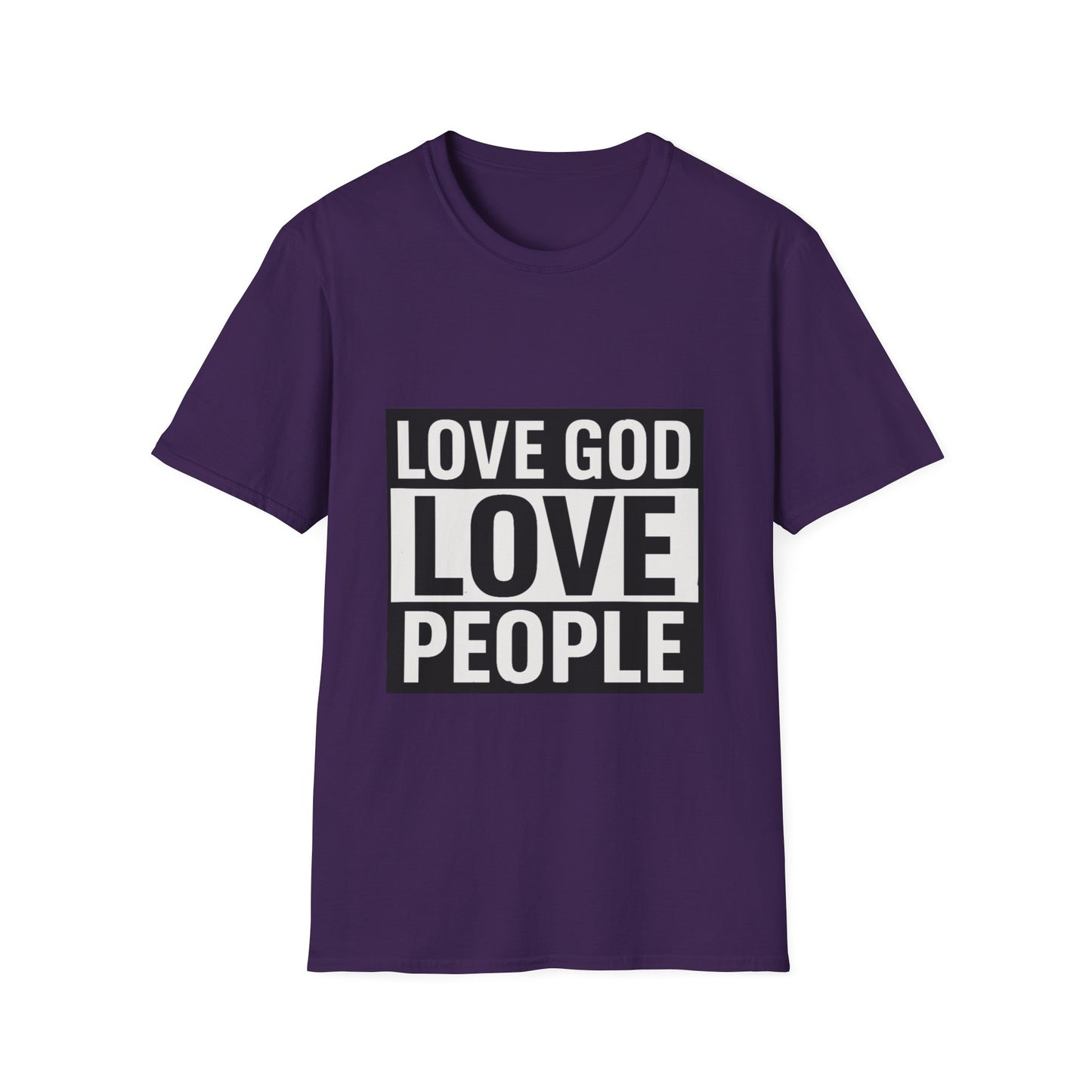 Faith-Inspired Unisex Softstyle T-Shirt | Love God Love People | Church Events, Gift for Believers, Spiritual Wear, Christian Apparel