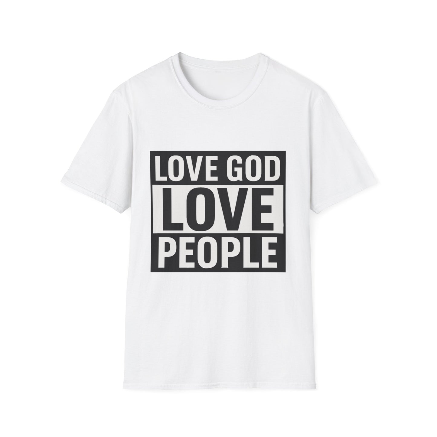 Unisex Love God Love People T-Shirt, Faith-Based Tee, Church Apparel, Christian Gifts, Casual Wear, Inspirational Merchandise