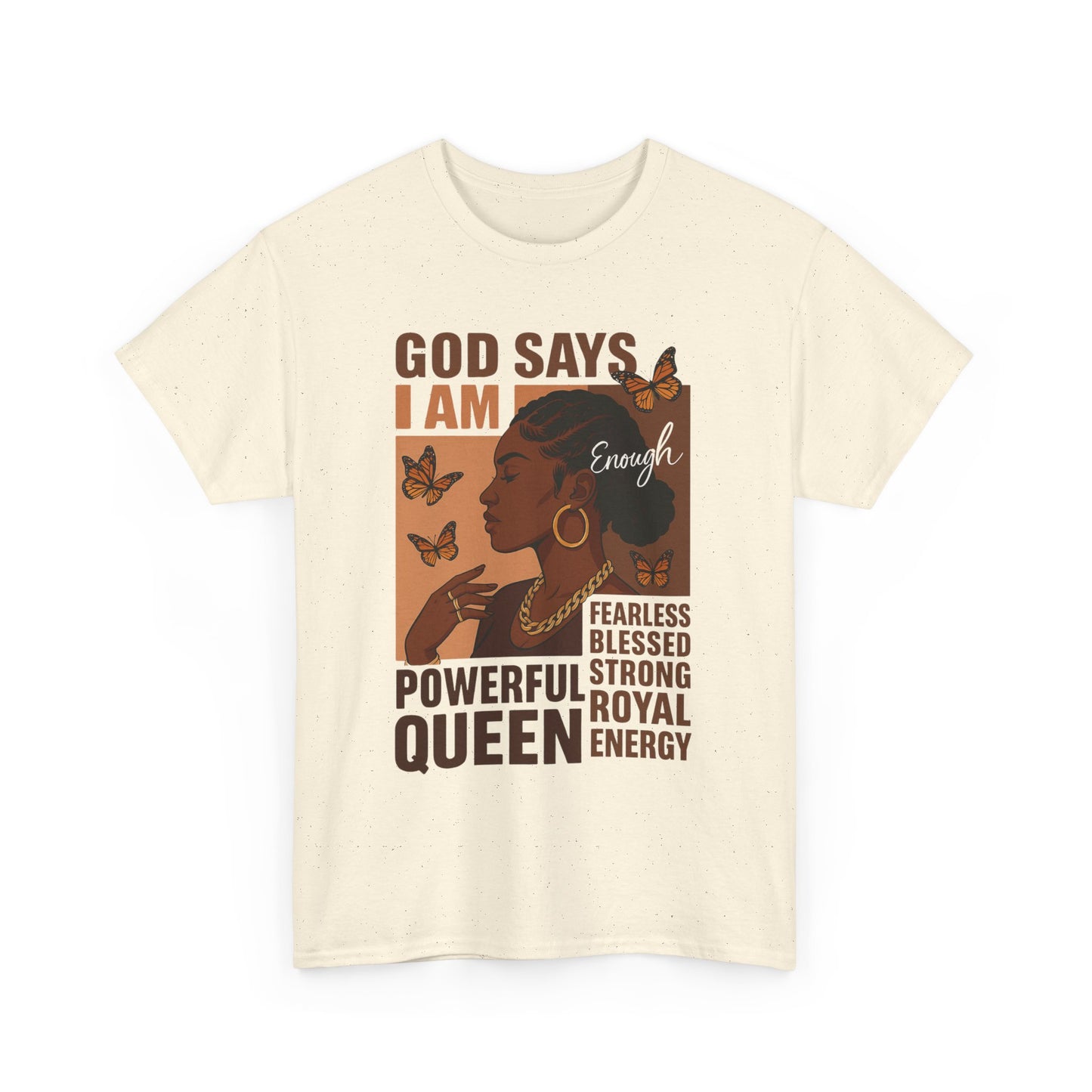 Empowering Queen Tee | Unisex Heavy Cotton Shirt, Inspirational Gift, Self-Love, Motivational Apparel, Affirmation Top