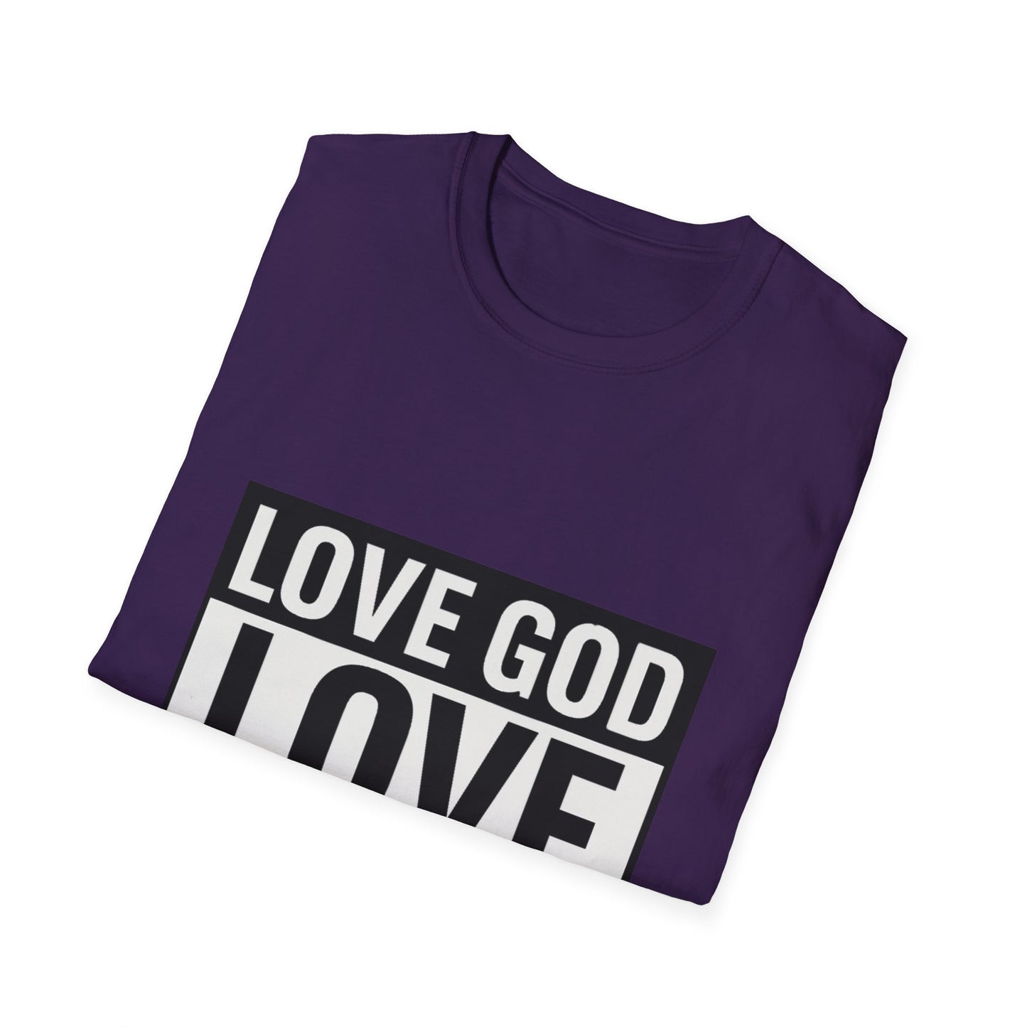 Faith-Inspired Unisex Softstyle T-Shirt | Love God Love People | Church Events, Gift for Believers, Spiritual Wear, Christian Apparel