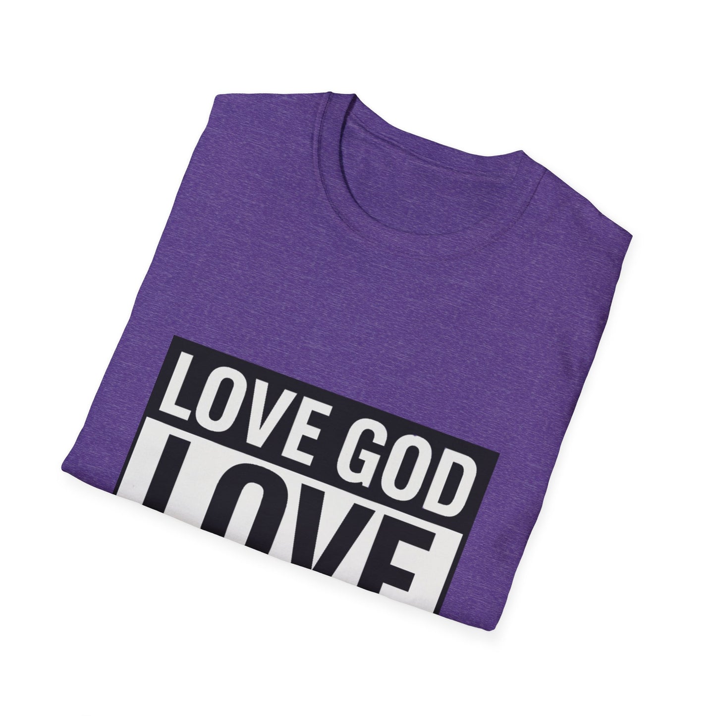Faith-Inspired Unisex Softstyle T-Shirt | Love God Love People | Church Events, Gift for Believers, Spiritual Wear, Christian Apparel