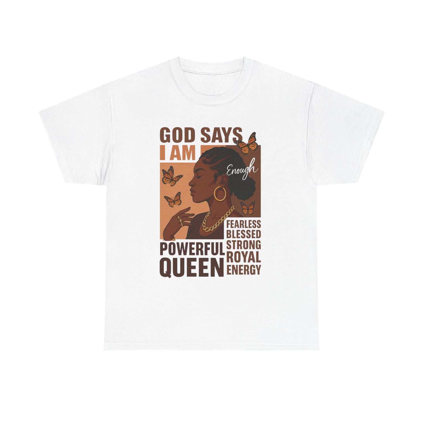 Empowering Queen Tee | Unisex Heavy Cotton Shirt, Inspirational Gift, Self-Love, Motivational Apparel, Affirmation Top