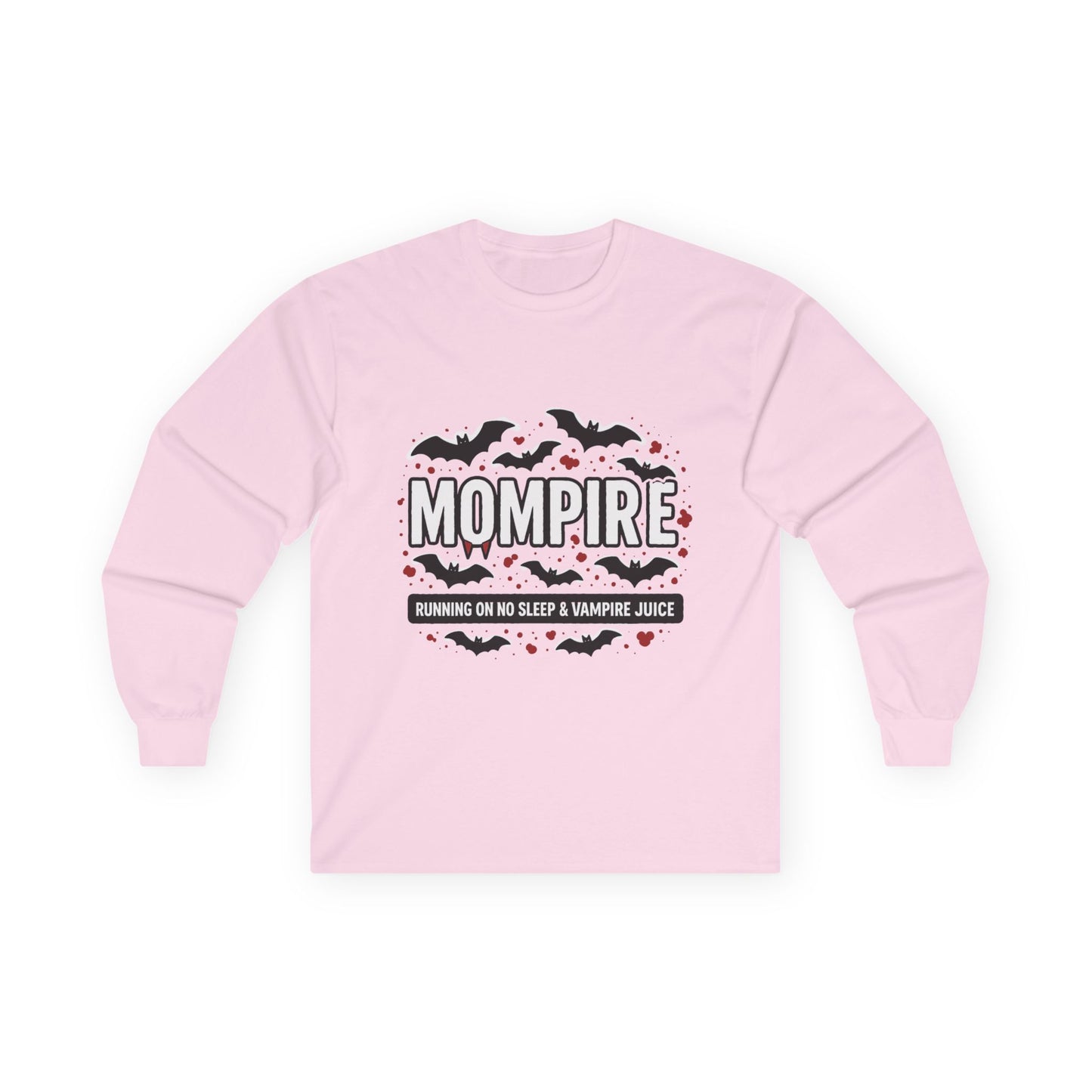 Mom-Pire Halloween Long Sleeve Tee, Unisex Halloween Shirt, Vampire Juice Tee, Funny Mom Shirt, Spooky Season Apparel, Gift for Moms